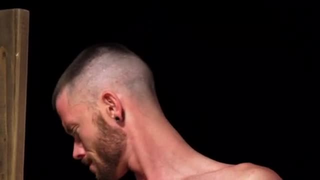 Axel restrained and gutpunched 