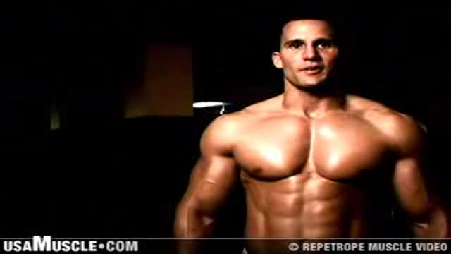 Promo video of a bodybuilder