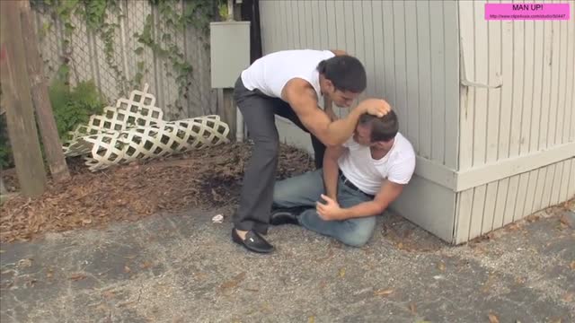Ballbusting in the street