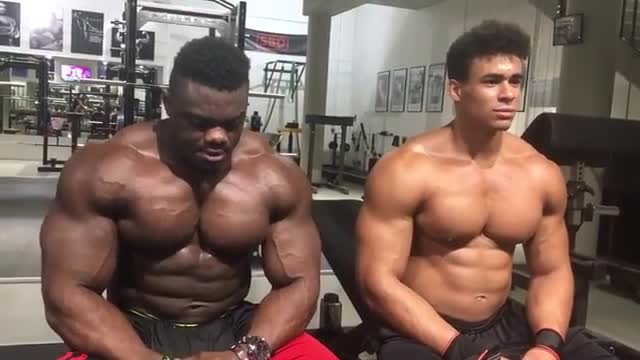 Guys bouncing pecs