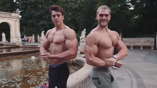 Muscle Guys Showing Off