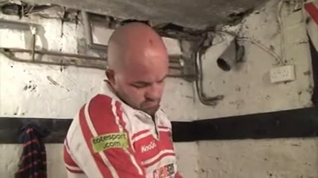 Rugby players having fun