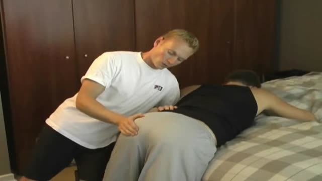 STRAIGHT COLLEGE JOCK SPANKED 