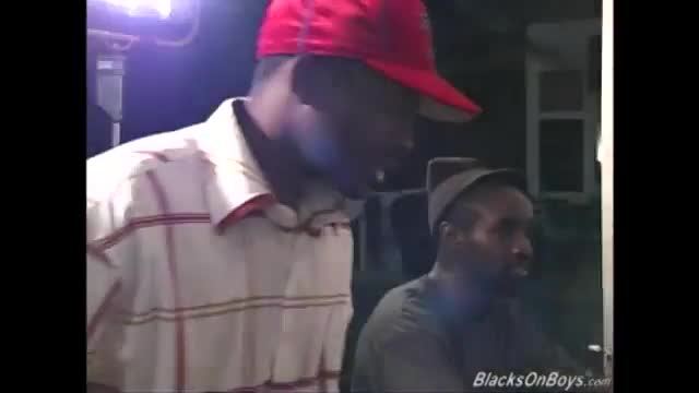 Black Dudes sharing a hairy middle aged white man