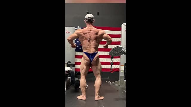 mature bodybuilder posing