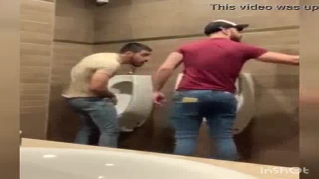 Quickly in the shop's bathroom