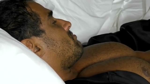 Hot Macular Man in bed 