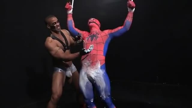 Spiderman caught and fucked!