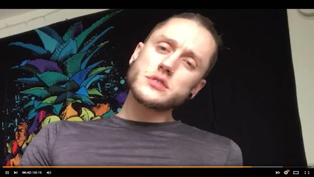 Cumming on a football