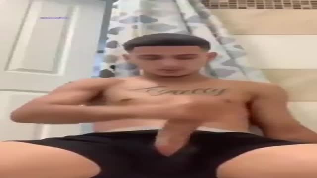 Hot guy jerking off