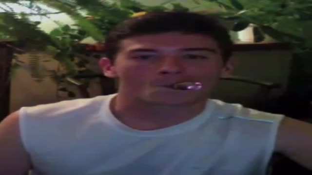 Young cigar smoker