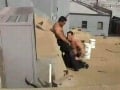 Hot cops on a roof