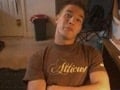 Jeremy flexes and jerks off