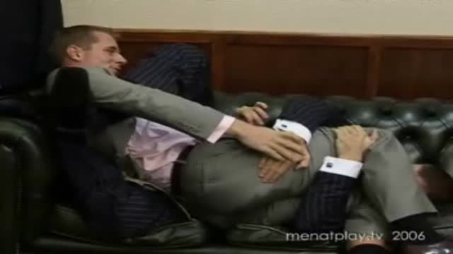 office wrestling in suits