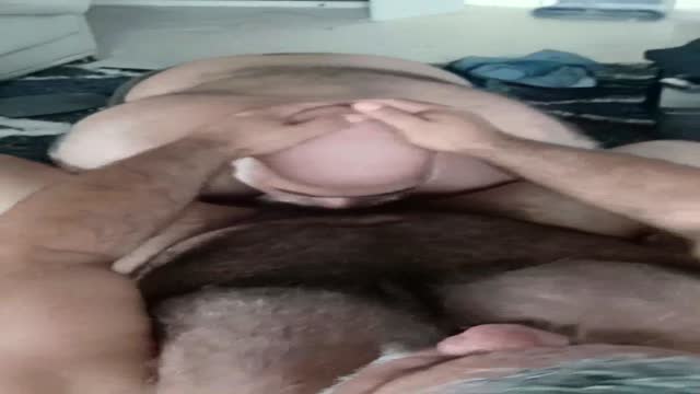 Older grandpa fucked by fat Latin bear swallows cum