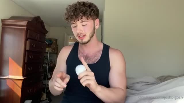 Lad Jerking off with a Tenga egg for the first time