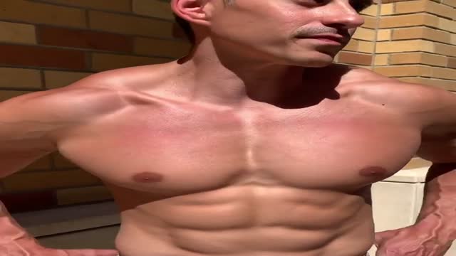 Admiring Chris's Big Pecs