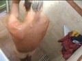 guy having a shower