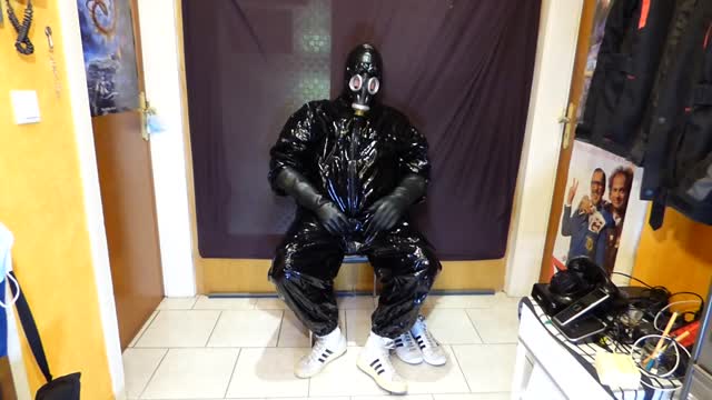 two layers of shiny pvc, Gasmask and sneax