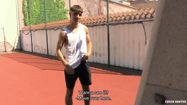 Hot twink get fucked outdoor