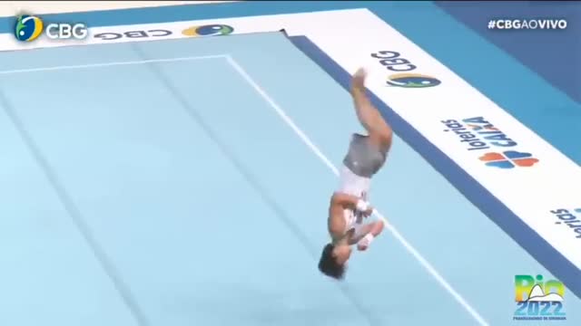 Gymnast's Clothes fall off during Floor