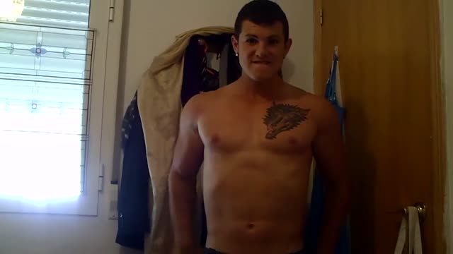 Teen hunk flex