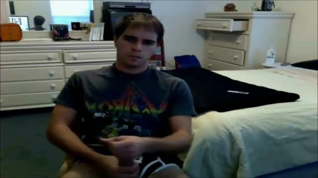 hot young str8 guy jerks off