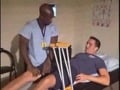 Muscular black doctor operates