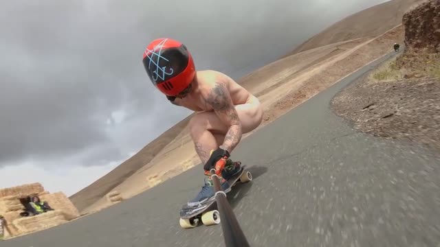Nude longboarding