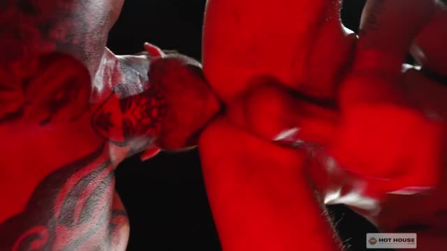 Big cock tattoo slut fucks twink