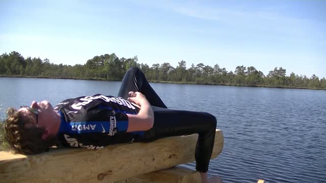 Cum in shiny leggings