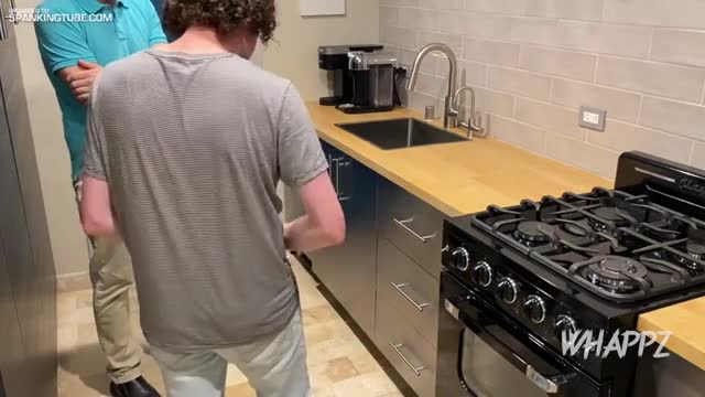 Spanked in the kitchen 