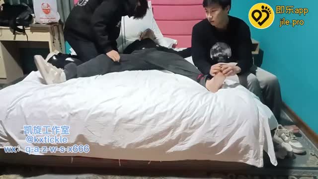 Asian guy tickled