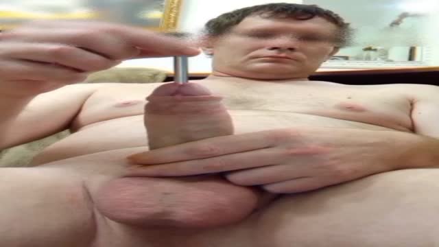 I FUCK MY COCK WITH A LONG AND THICK ROD