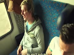 Str8 guy get bareback sex on a train