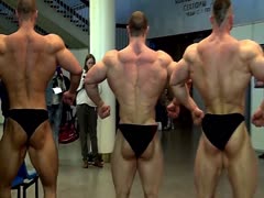 Bodybuilders Prep & Peacock Backstage