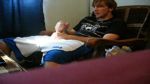 Jerking off in front of friends